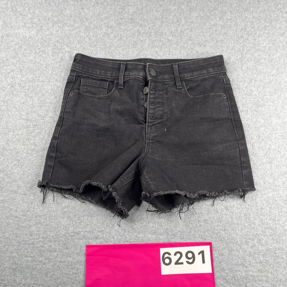 Old Navy Jean Shorts Womens Size 2 Black High Rise Button Fly